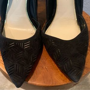 Jessica Simpson pointed black suede heels